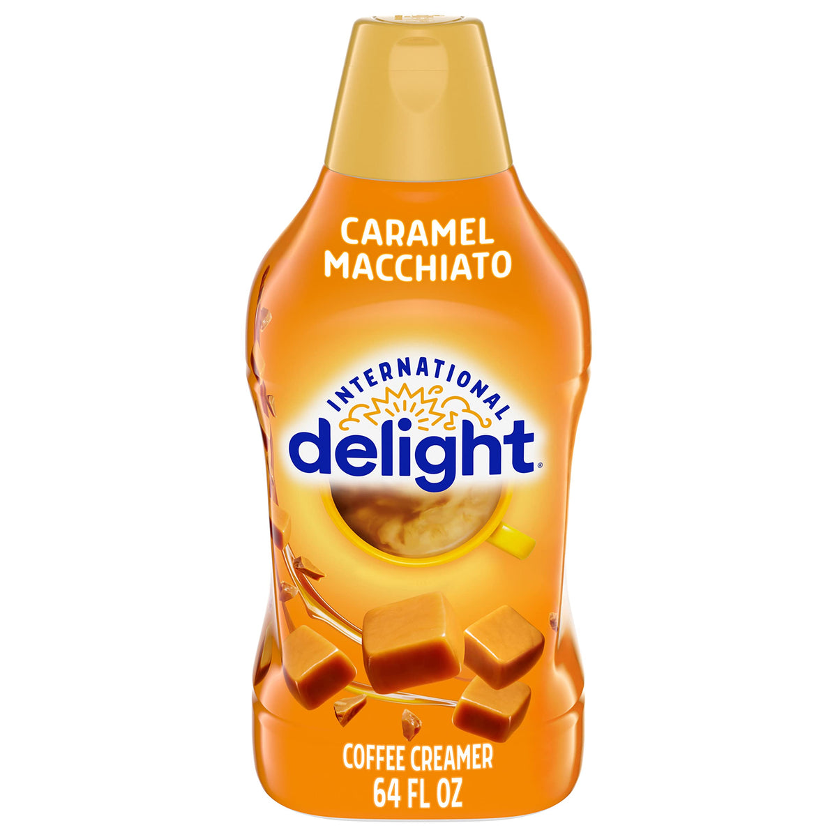 International Delight Coffee Creamer, Caramel Macchiato, Refrigerated Flavored Creamer, 64 FL OZ Bottle