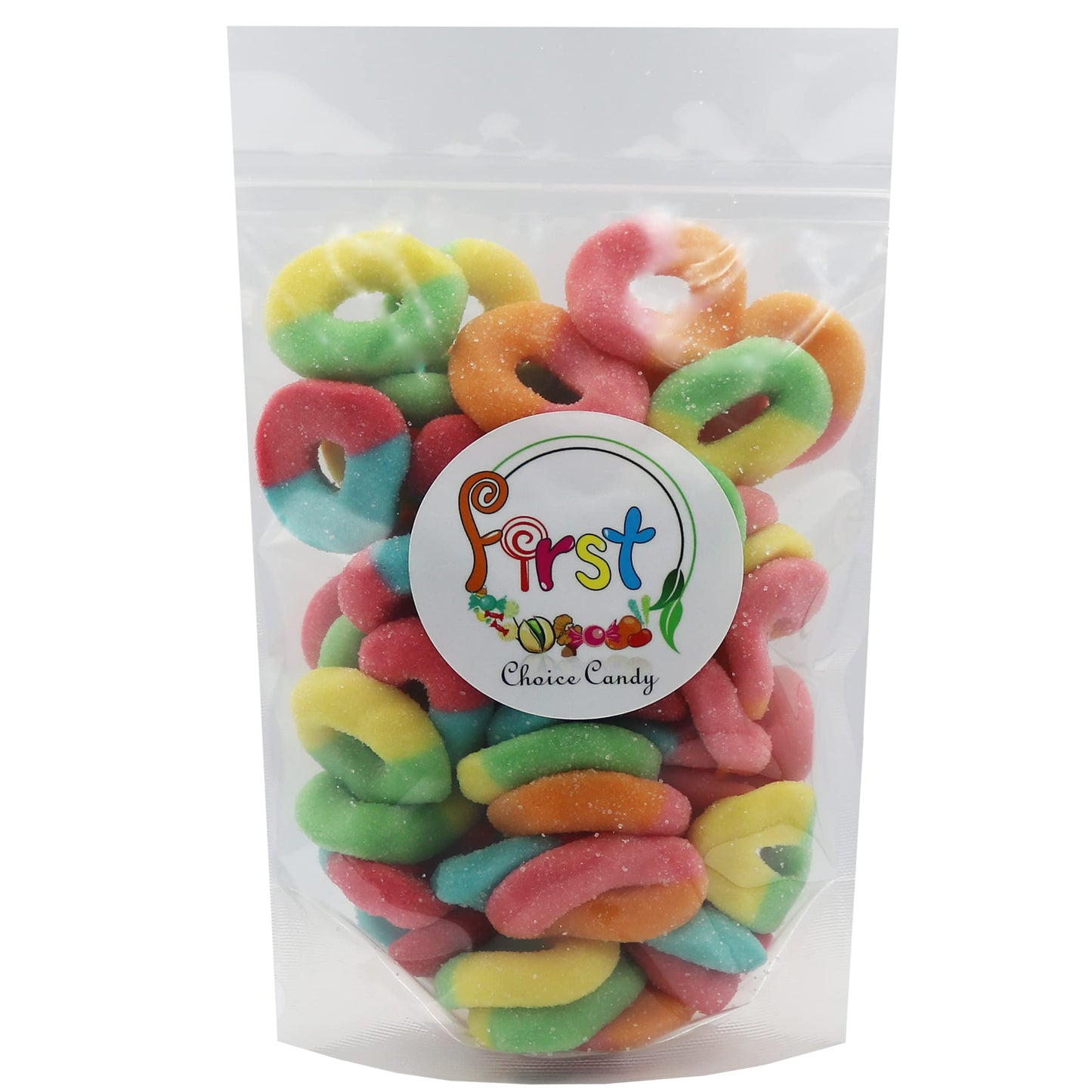 Firstchoicecandy Gummy Rings (Neon, 2.5 Pound (Pack Of 1))