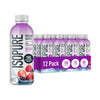 Isopure Clear Protein Water with Electrolytes, 15g Whey Protein Isolate, Zero Sugar, Mixed Berry, 20 fl oz Bottles, 12-Pack