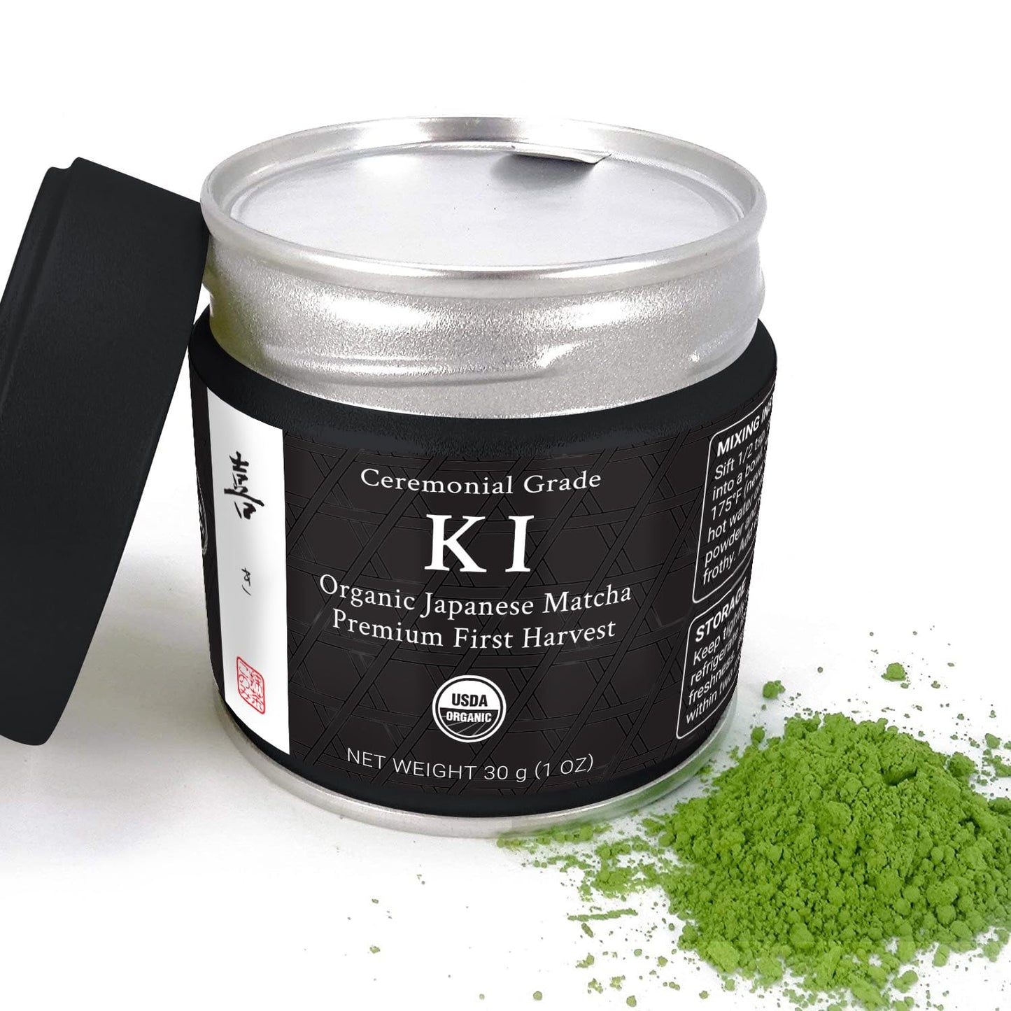 Matcha Konomi Organic Ceremonial Japanese Matcha Green Tea Powder - Zero Sugar - 30g (1 oz) - First Harvest - USDA Certified