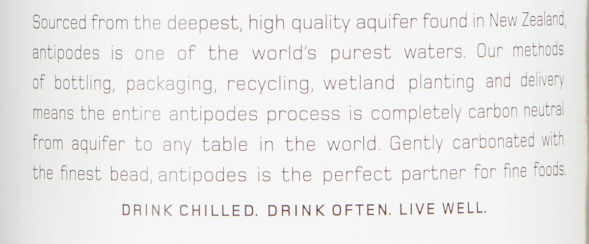 Antipodes - Sparkling Water - 16.9 oz (500 mL) (4 Glass Bottles)
