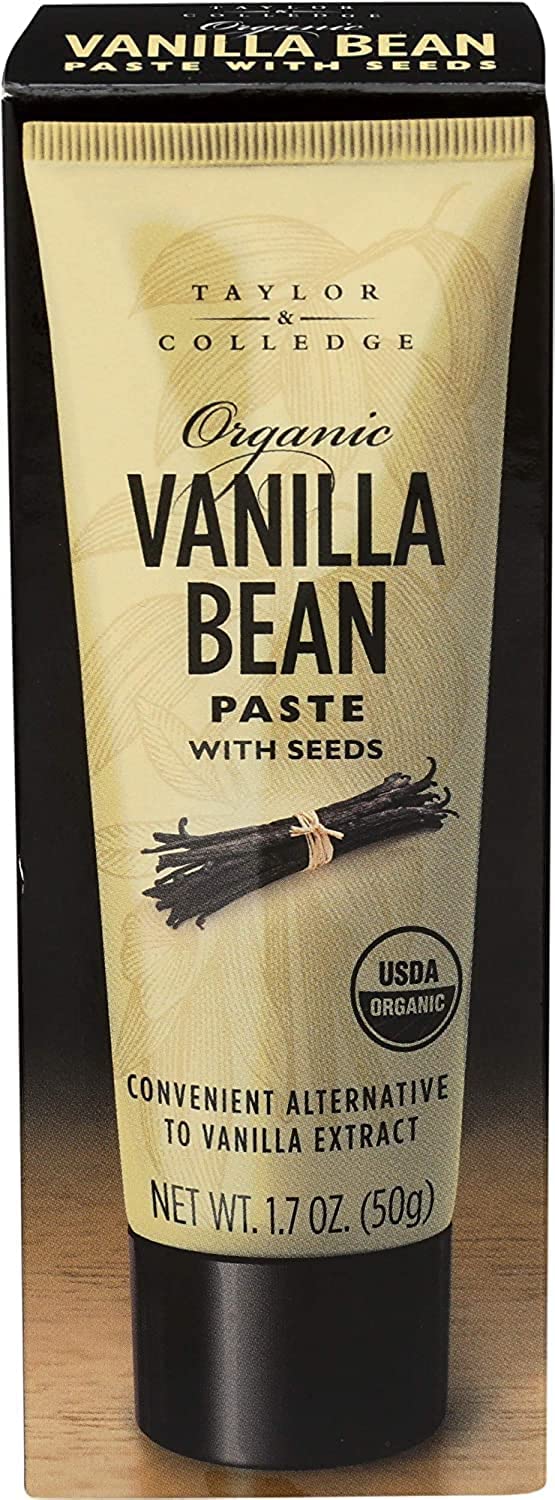 Taylor & Colledge Organic Vanilla Bean Paste with Seeds, 1.7oz Tube, Model TC00505