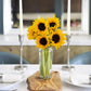 KaBloom Flowers - Mothers Day Collection - Smile Bouquet of Fresh Sunflower with Vase - Gift for Birthday  Anniversary  Get Well  Thank You  Valentine  Mothers Day Fresh Flowers