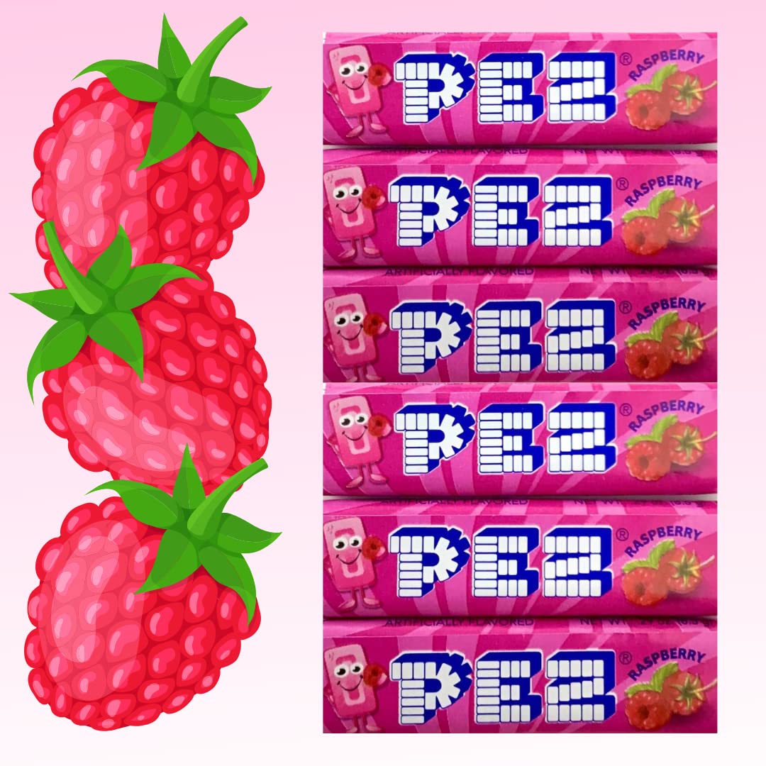 Pez Candy Refill Rolls, (25 Count) Choose Your Favorite Flavor! (Raspberry)