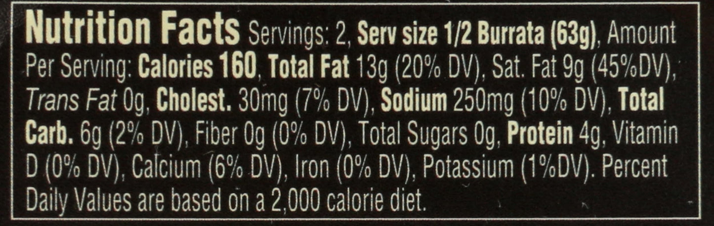 Buf Creame Burrata, 4.4 Oz