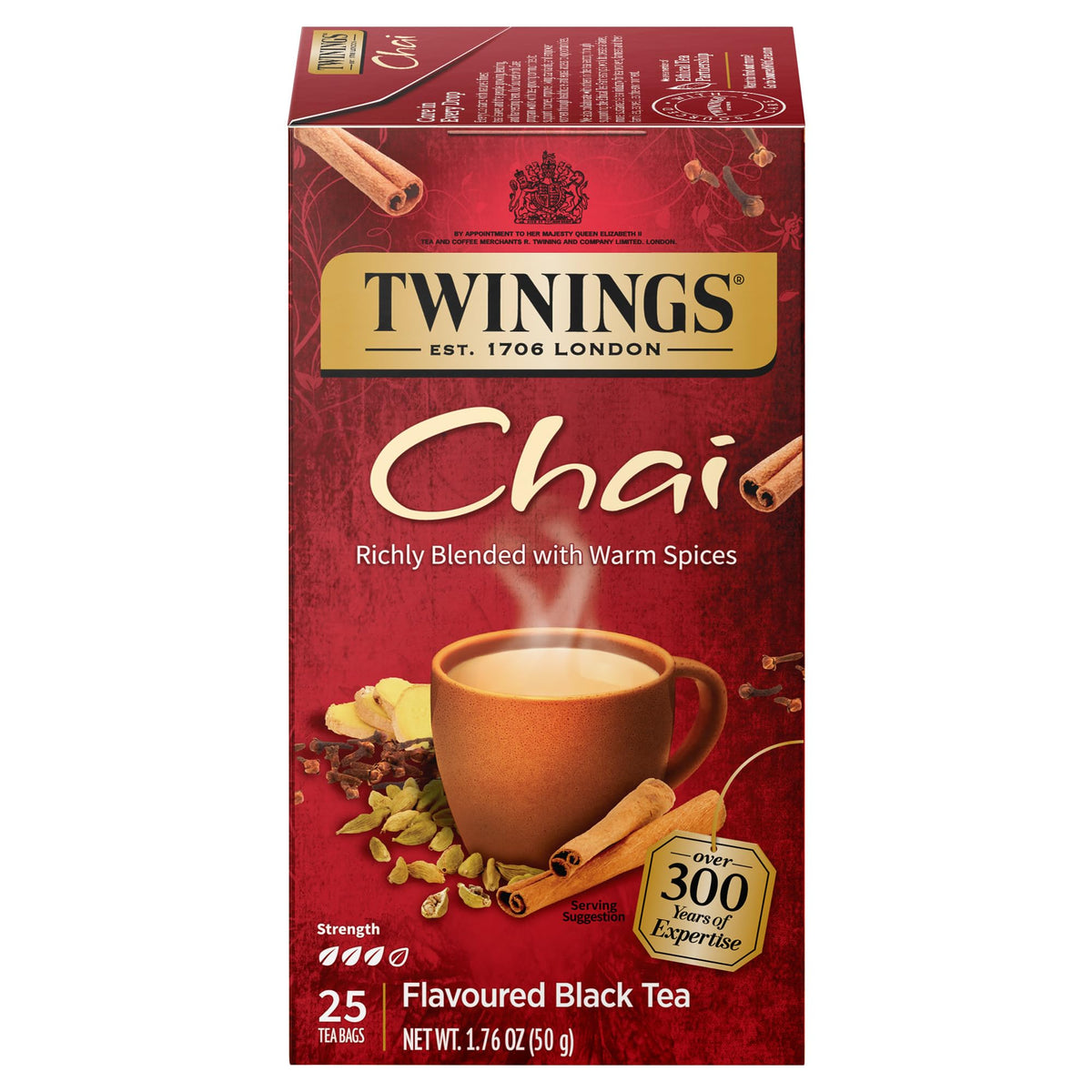 Twinings of London Chai Tea Bags, 25 Count