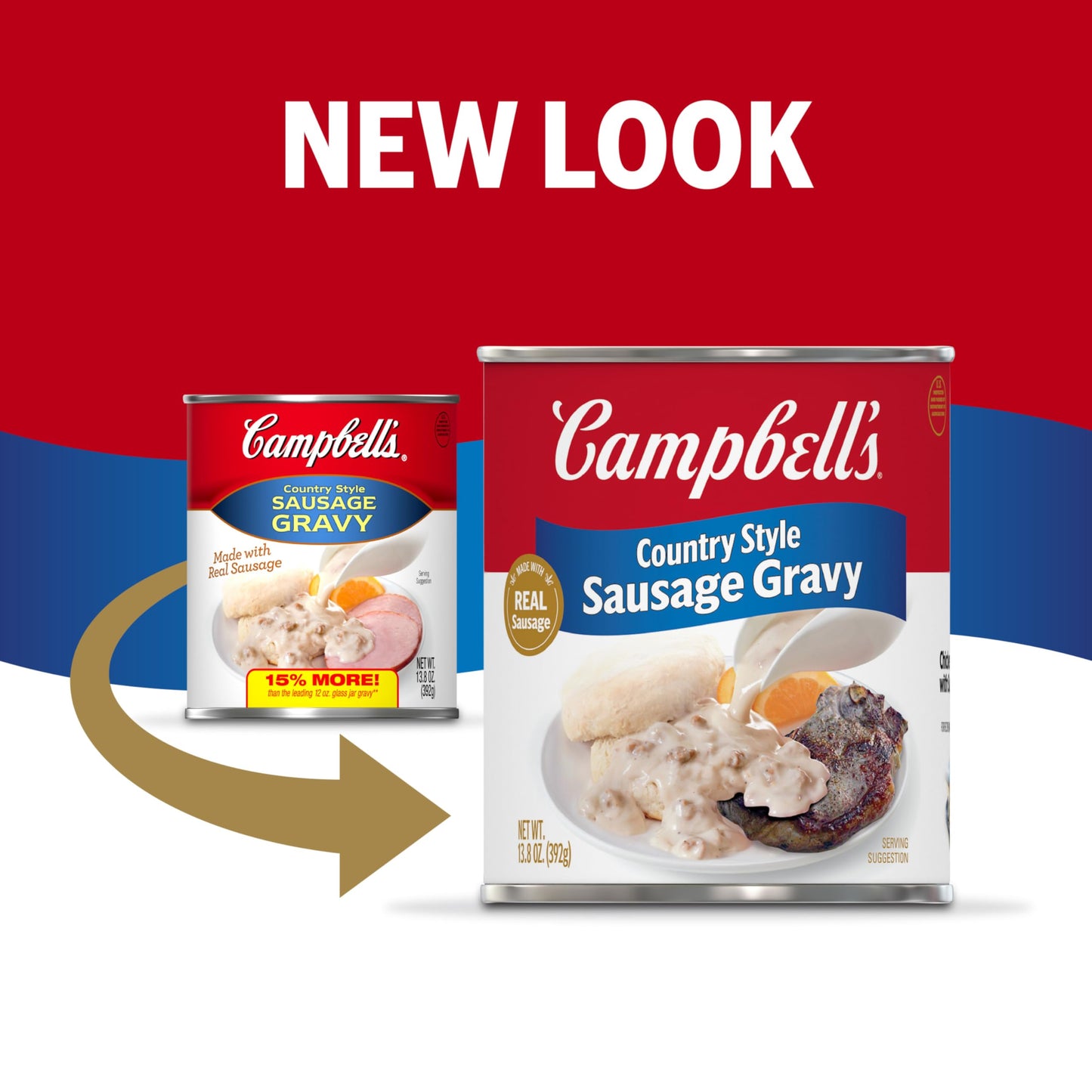 Campbell s Country Style Sausage Gravy, 13.8 Oz Can (Case of 12)
