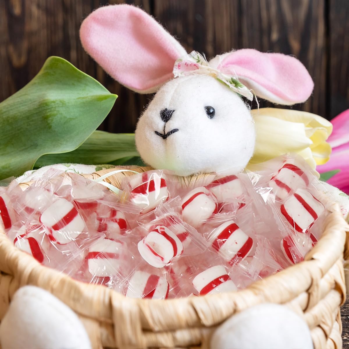 Soft Peppermint Candy Mints  5lb mints bulk individually wrapped  Refreshing peppermint puffs for Fresh Breath  Perfect soft mints peppermint puffs for Offices  Parties  and Everyday Enjoyment