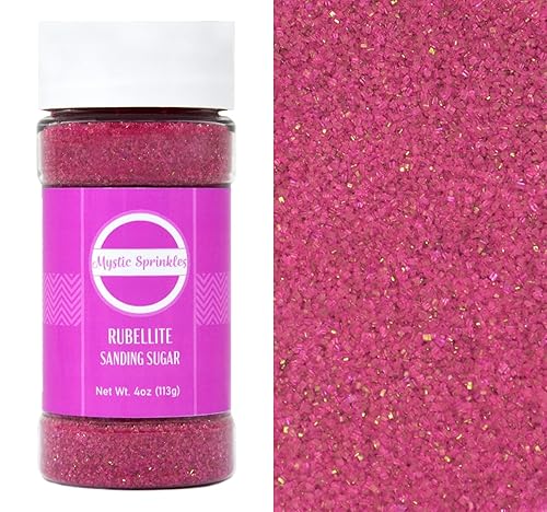 Mystic Sprinkles Sanding Sugar 4Oz Bottles (Rubellite - Purple Sanding Sugar 4Oz)