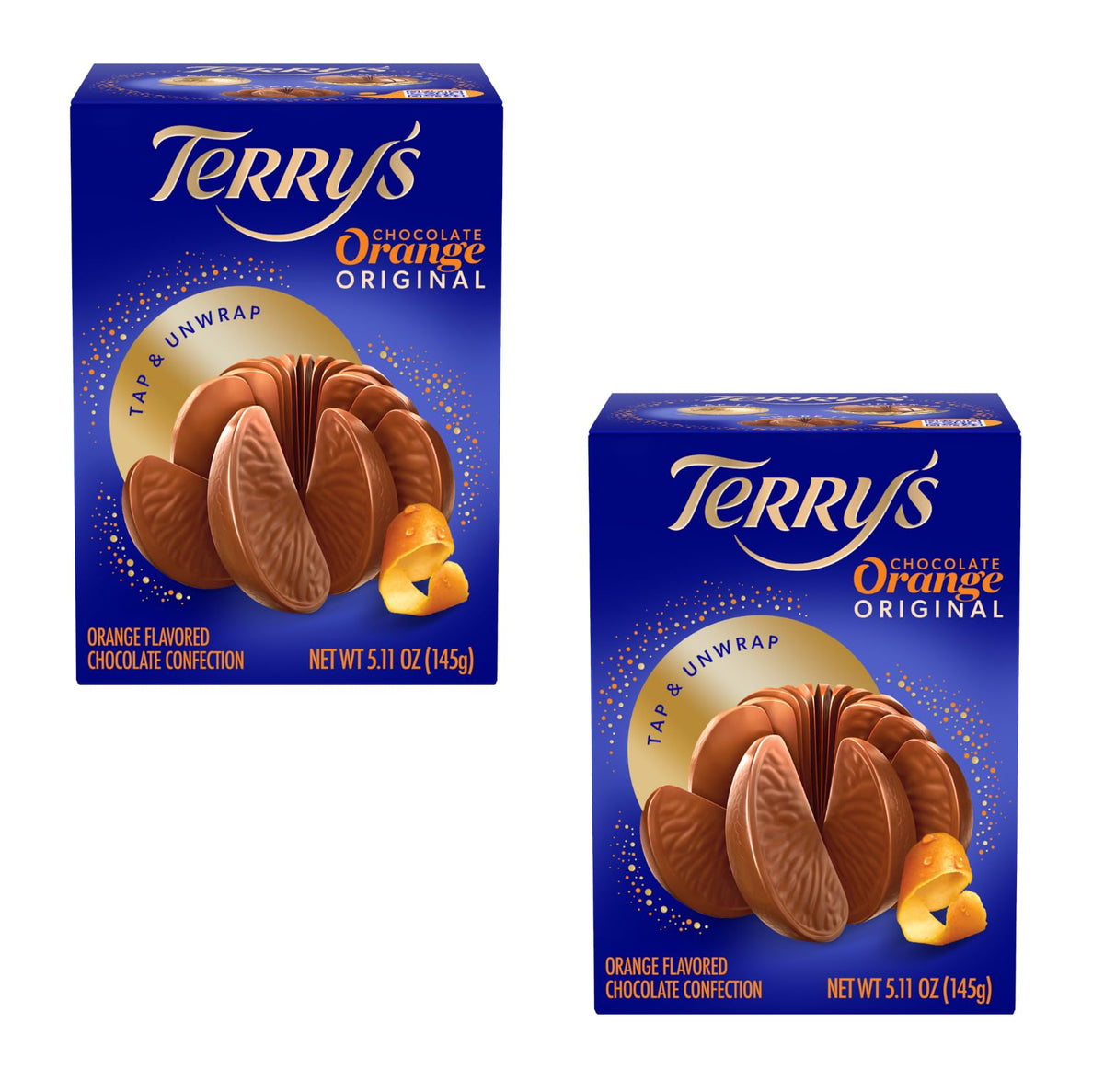 Terrys Milk Chocolate Oranges Large  Delicious Tasting Chocolate - Stocking Stuffer and Party Favors - Great for Sharing with Friends and Family