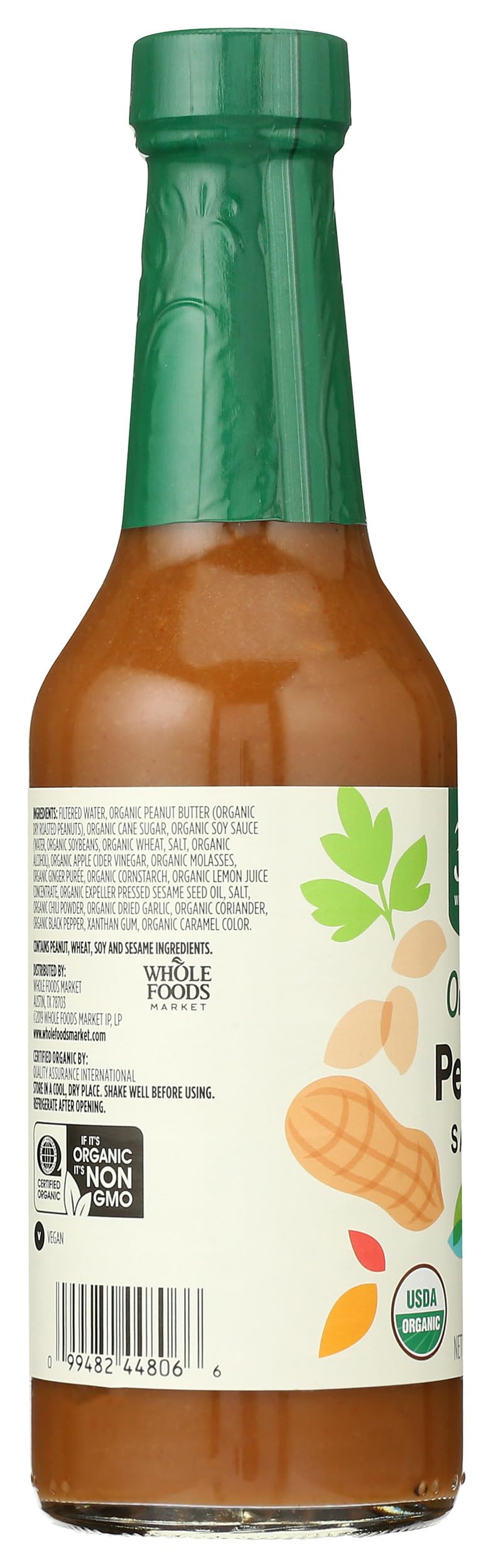365 by Whole Foods Market Organic Peanut Sauce, 10 Ounce - Creamy & Delicious, Perfect for Dipping or Cooking