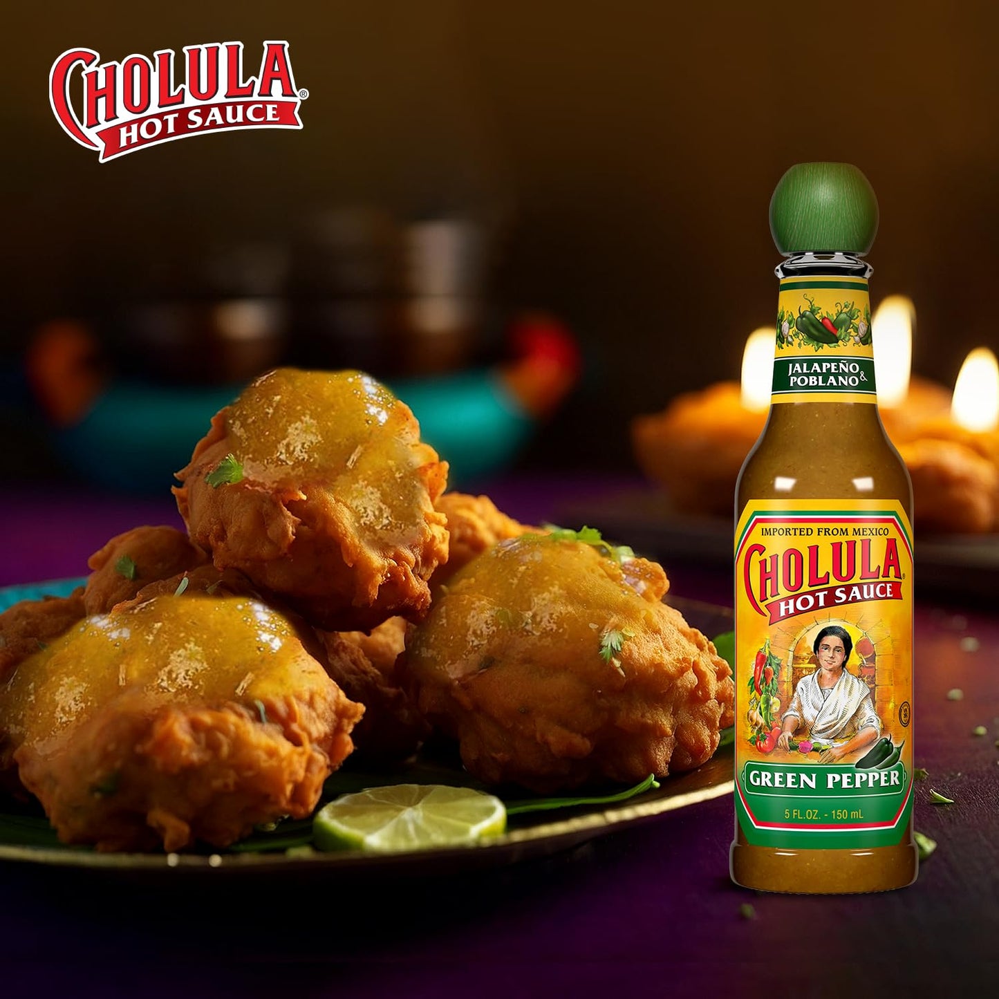 Cholula Green Pepper Hot Sauce 5 Fl Oz (Pack of 4)