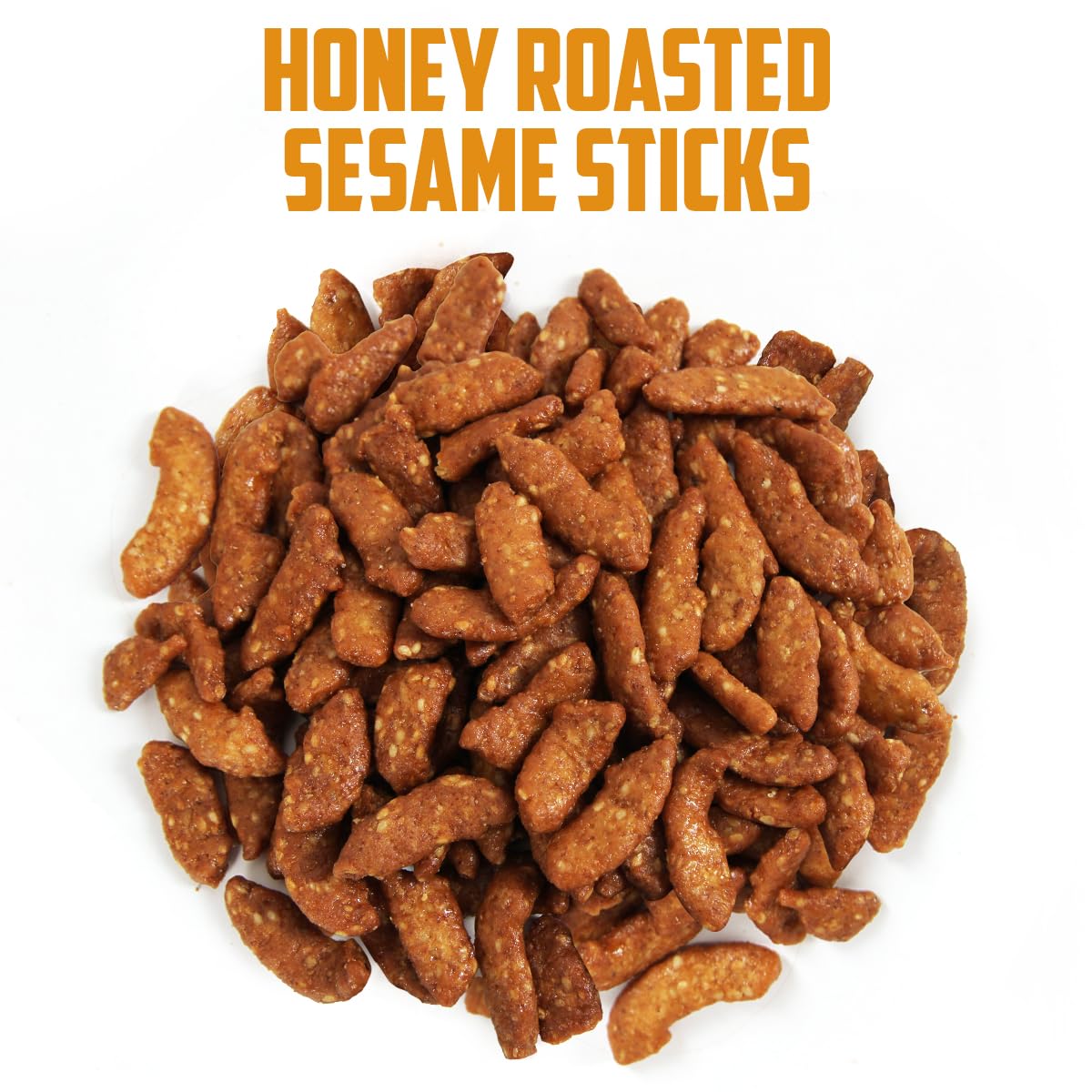 Sesame Sticks Honey Roasted - 4 Lb Bulk Pack, Delicious and Fresh Local Honey Roasted Snacks with the Perfect Mix of Sweet and S