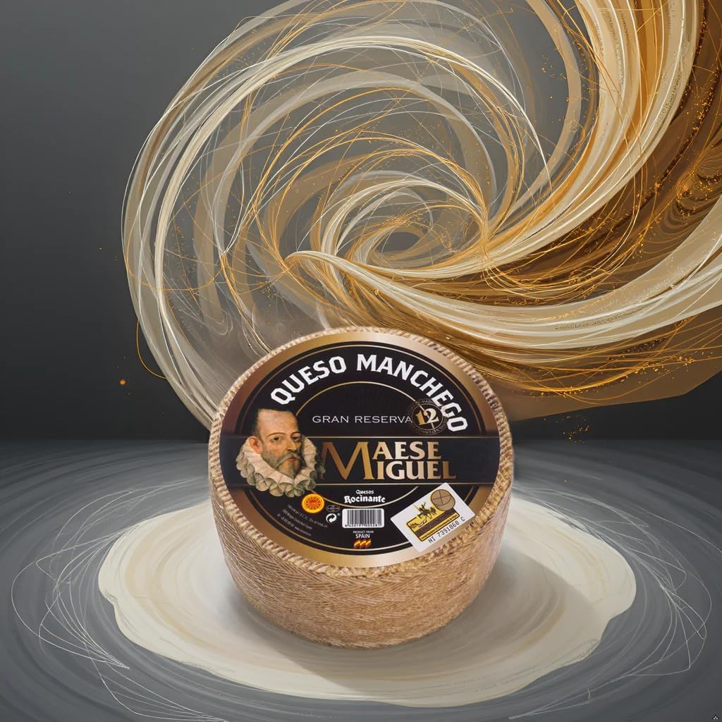Manchego Reserve (Extra Aged) - Whole Wheel (7 lb) | Authentic Spanish Sheeps Milk Cheese  12 Months Aged