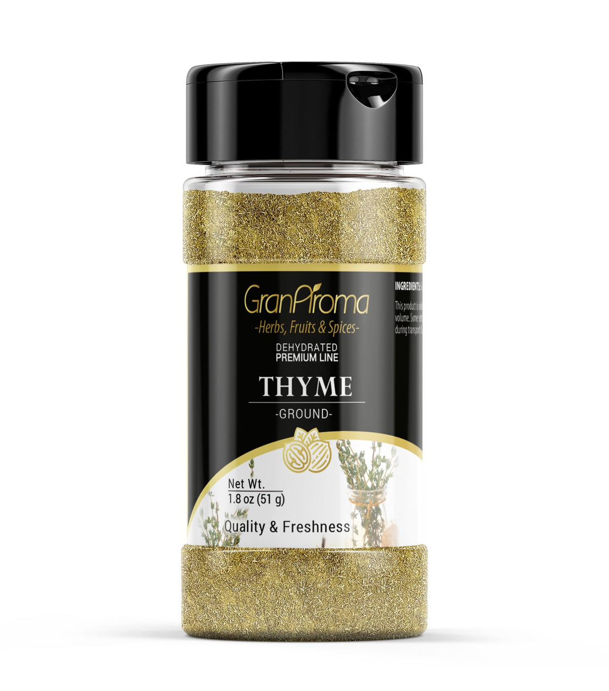 GranAroma Thyme Leaves, Fancy Cut, Traditional Herb (1.5 Ounce)