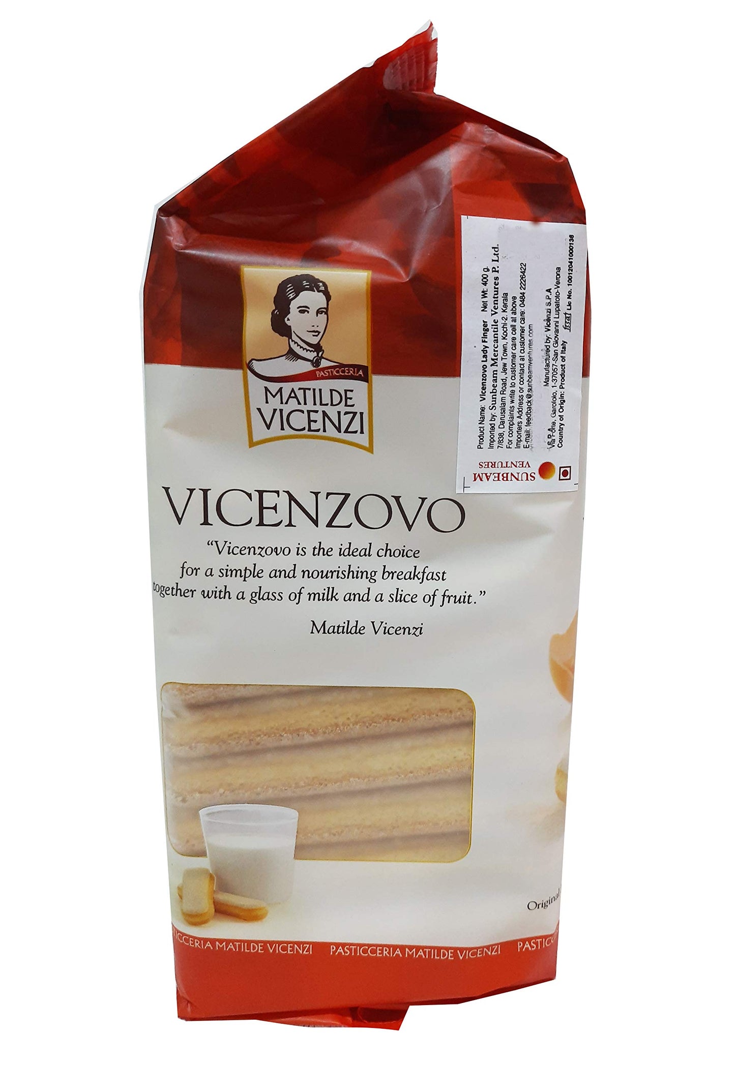 Matilde Vicenzi Vicenzovo Ladyfingers - Classic Italian Biscuits, Ladyfingers Cookies for Tiramisu - Kosher Dairy Cookies - Ital