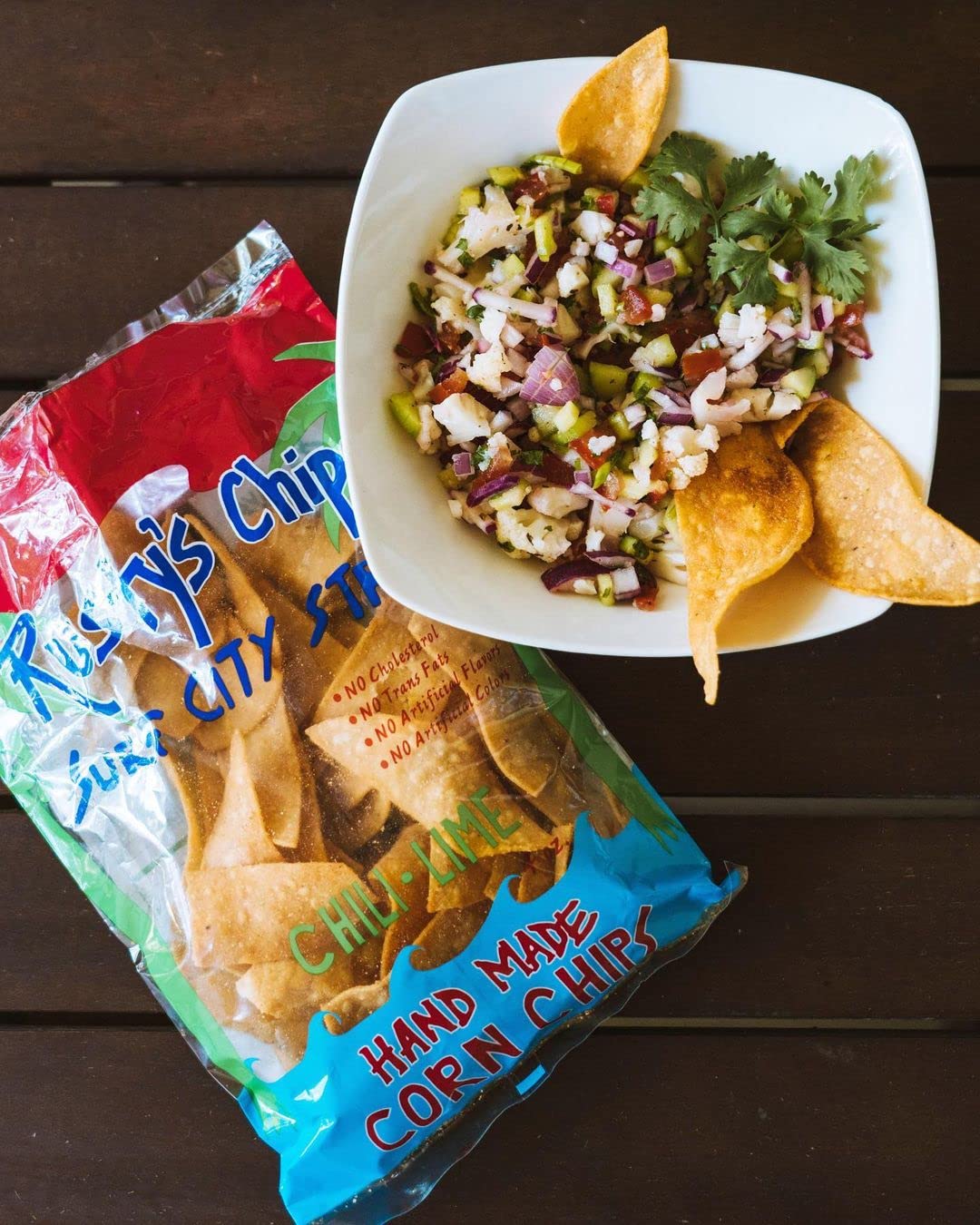 Rustys Chips Handmade Chili Lime Tortilla Chips, Gluten Free, Non-GMO, Vegan, 4 oz (Pack of 12)