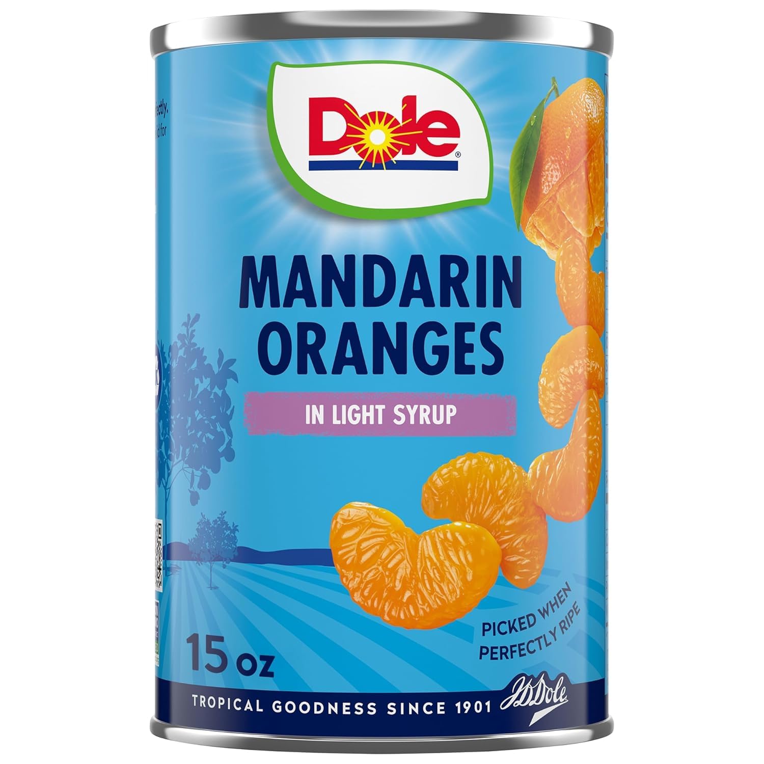 Dole Canned Mandarin Oranges In Light Syrup, 15 Oz