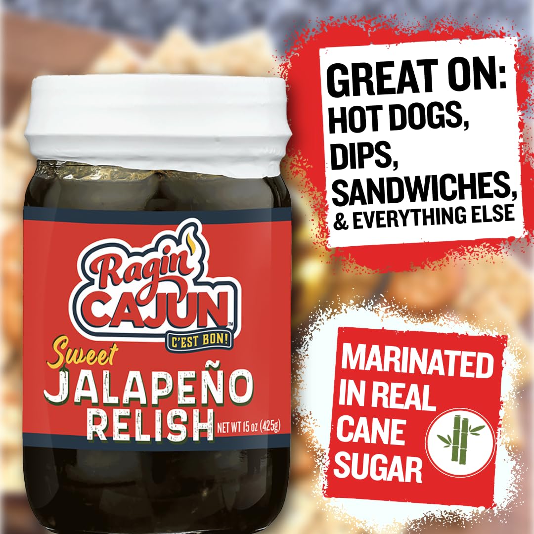 Ragin Cajun Sweet & Spicy Jalapeo Relish, 12 Ounce (Pack Of 12)