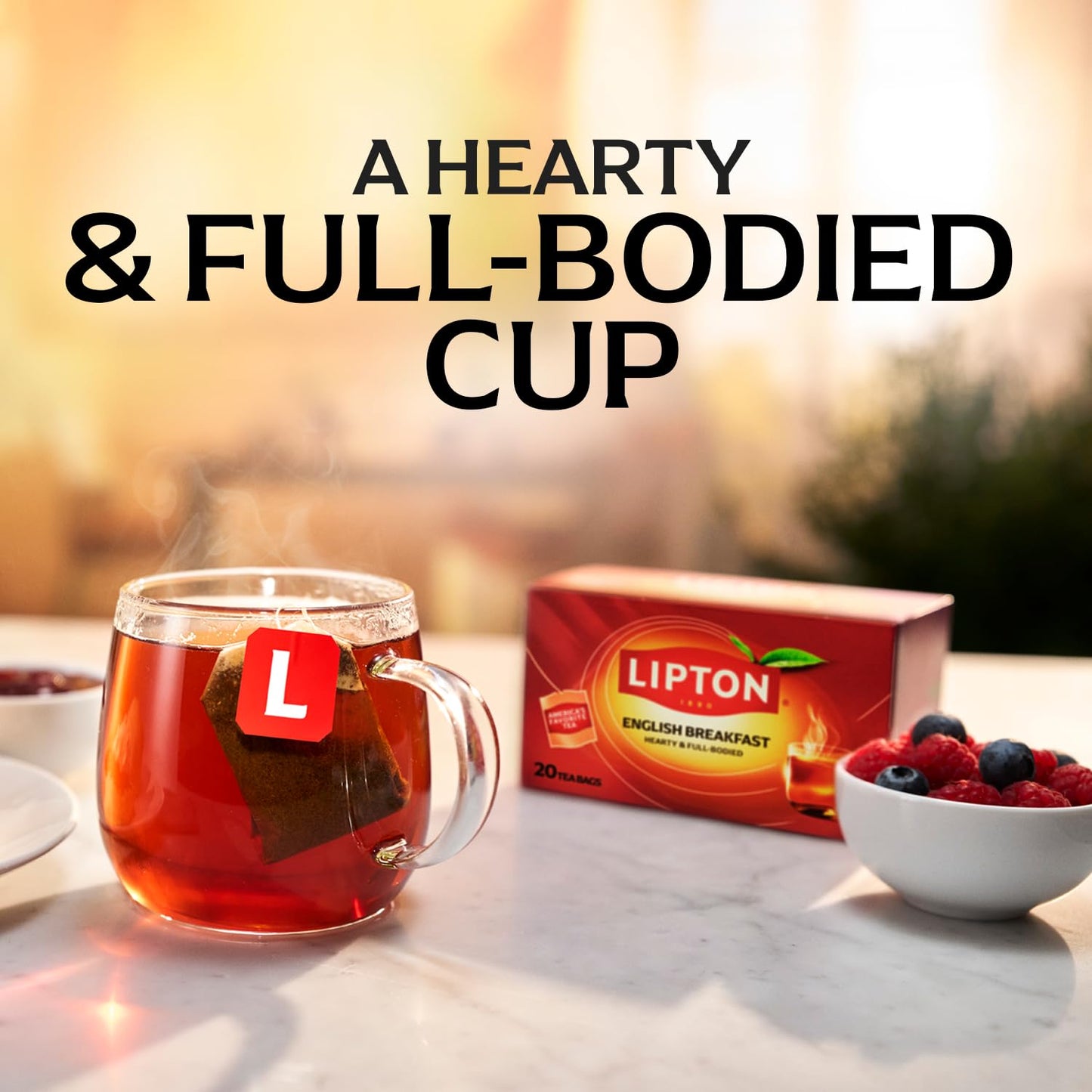 Lipton English Breakfast Tea Bags  Flavored Teabags  120 Total Bags (20ct - Pack of 6)
