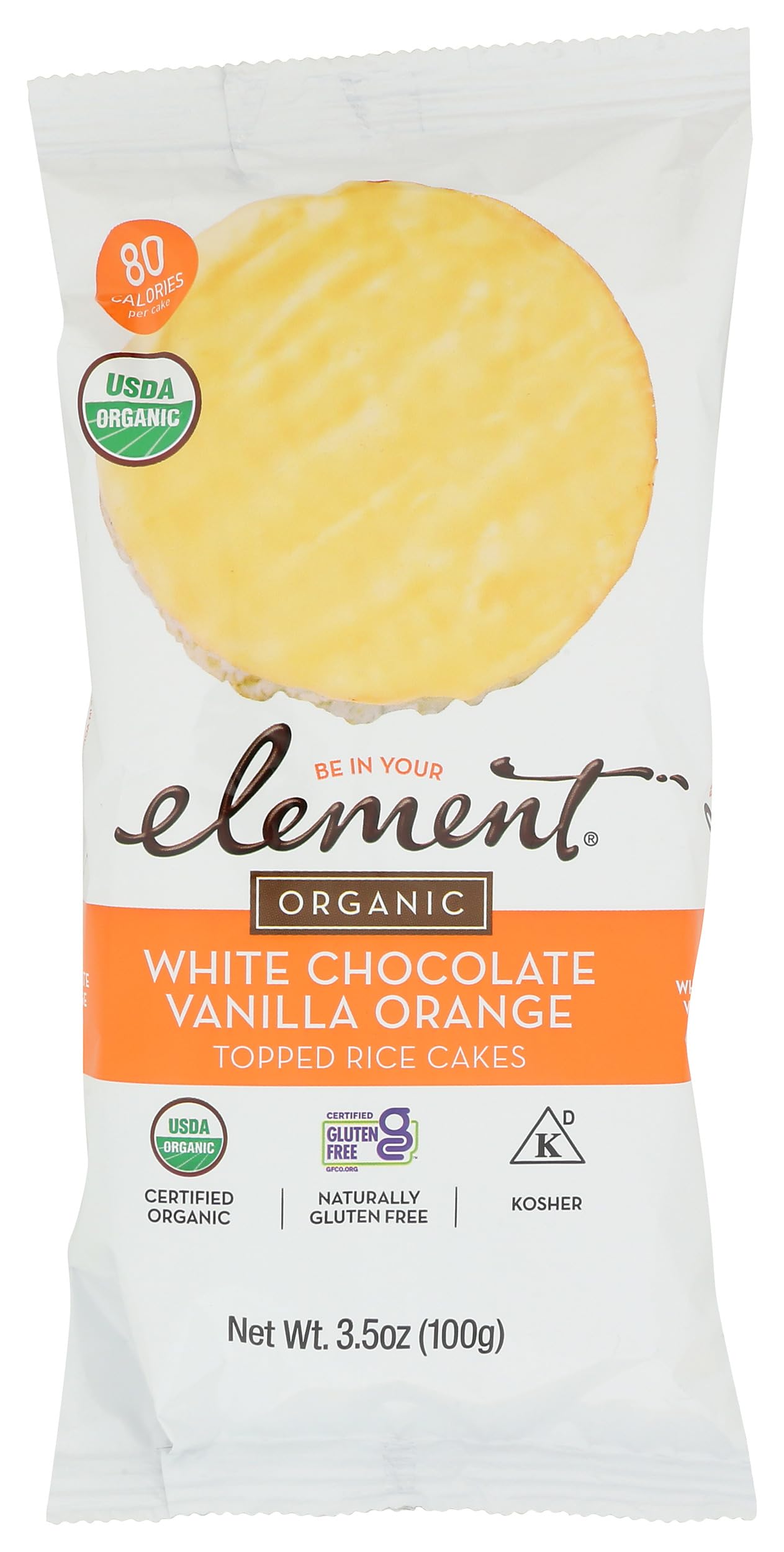 Element Organic Vanilla Orange Rice Cake, 3.5 OZ