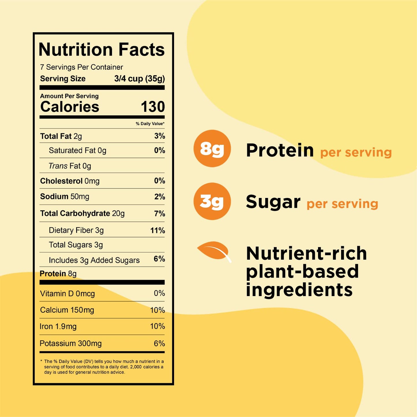 Protein and Gluten-Free Breakfast Cereal by Three Wishes (1-Pack) - High Protein and Low Sugar Snack - Vegan, Kosher, Grain-Free