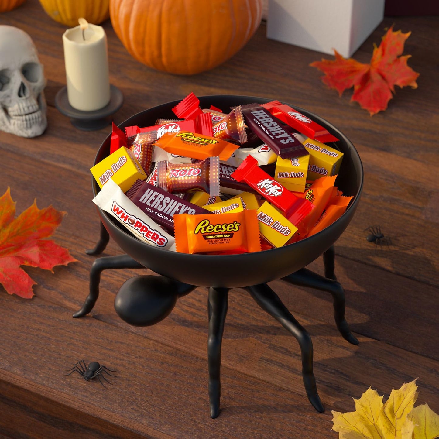 HERSHEYS Miniatures Assorted Flavored, Halloween Candy Bag, 21.21 oz (75 Pieces)