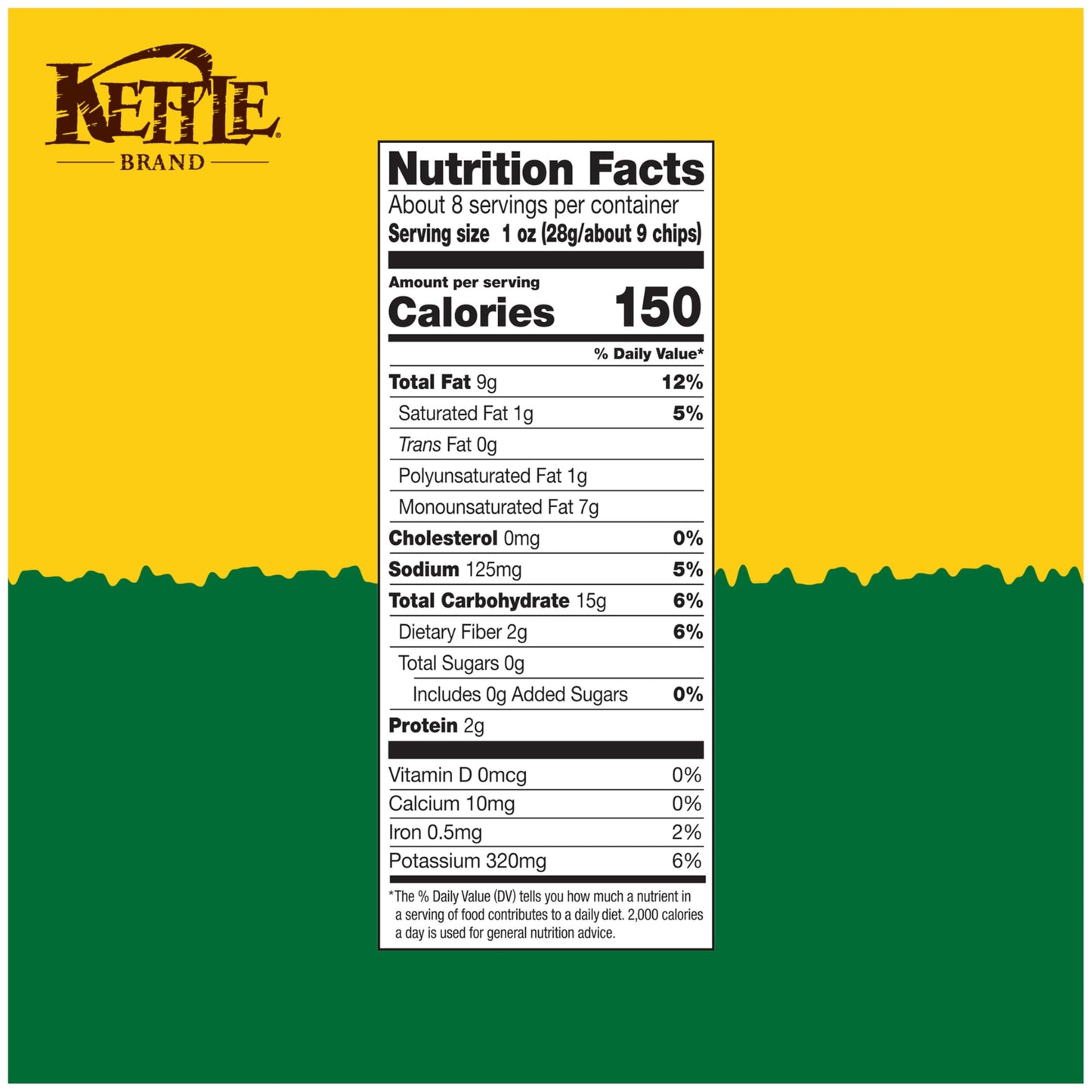 Kettle Brand Potato Chips, Krinkle Cut, Dill Pickle Kettle Chips, 7.5 Oz