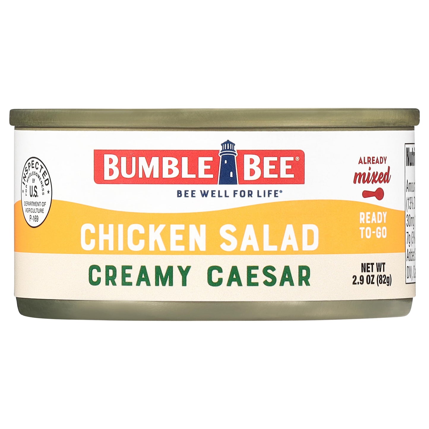Bumble Bee Snack On The Run Creamy Caesar Chicken Salad with Crackers Kit (Pack of 12) - Ready to Eat Protein Snack Pack - 10g P