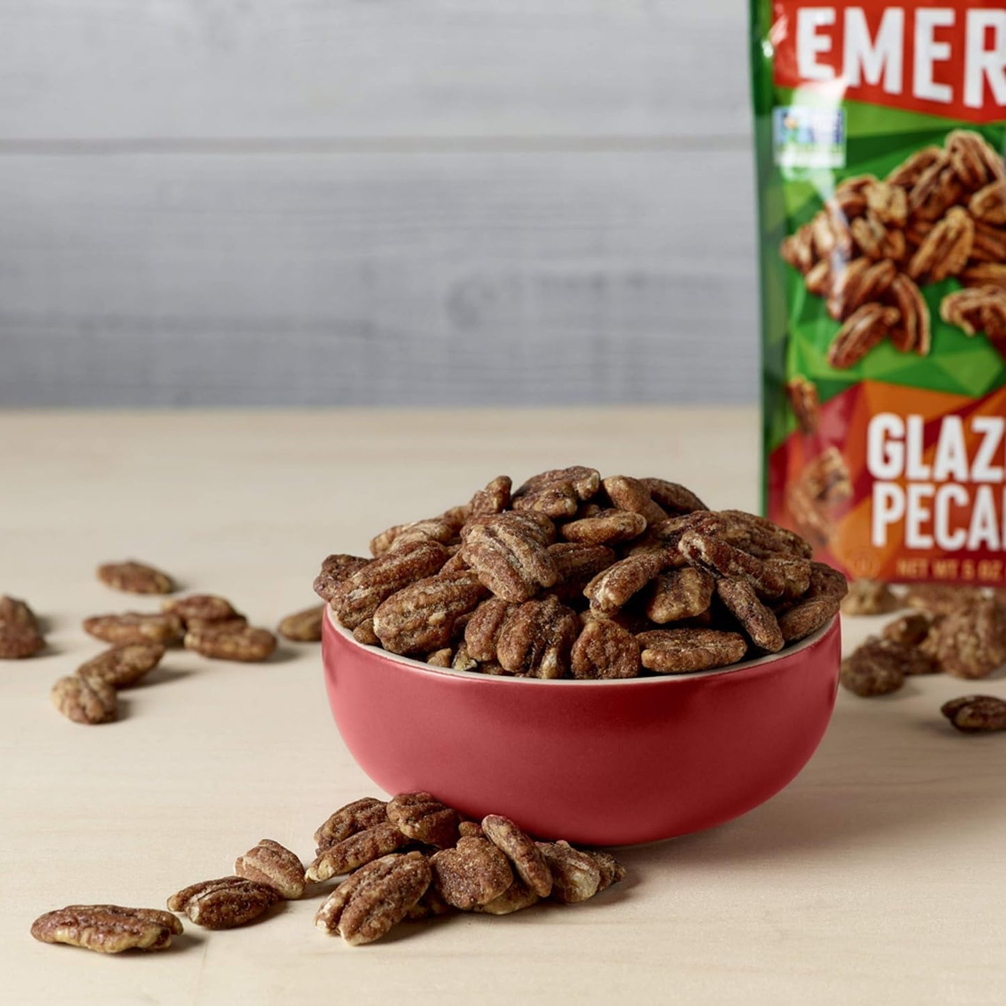 Emerald Glazed Pecans, 5 Ounce Pack of 12, Nut Snack, No Artificial Ingredients