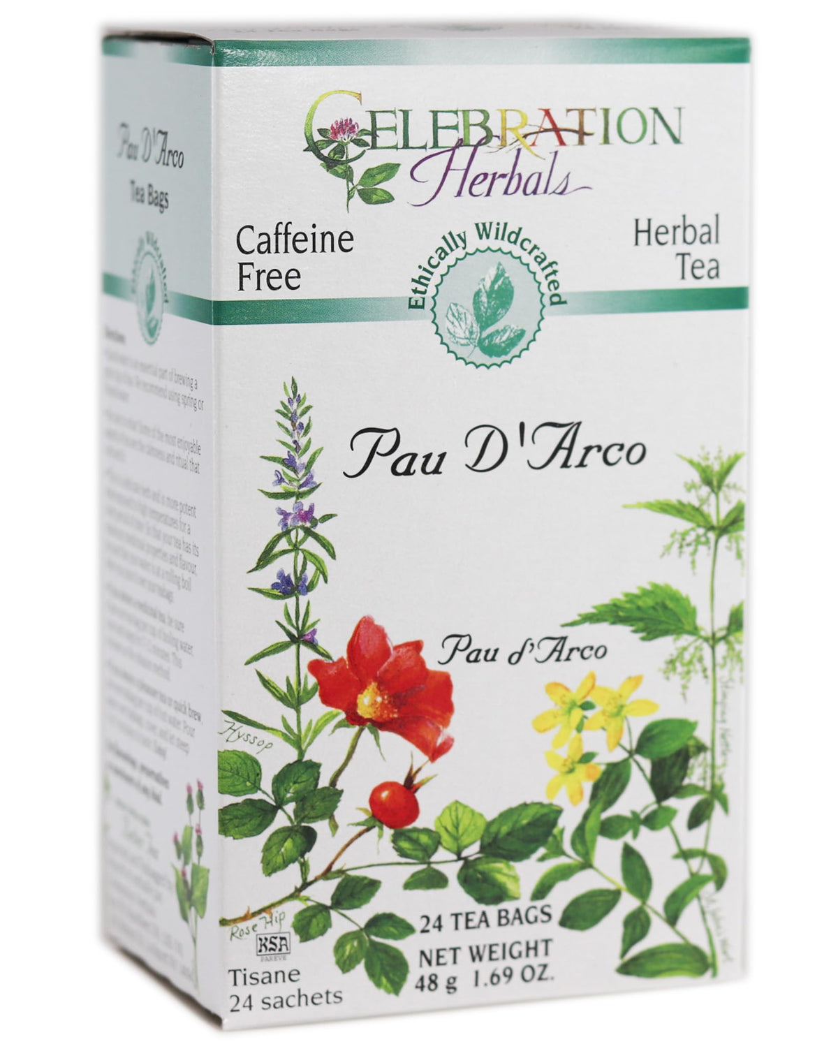 Celebration Herbals Pau DArco Tea Bags - 24 Count - Pack of 1 - Herbal Tea