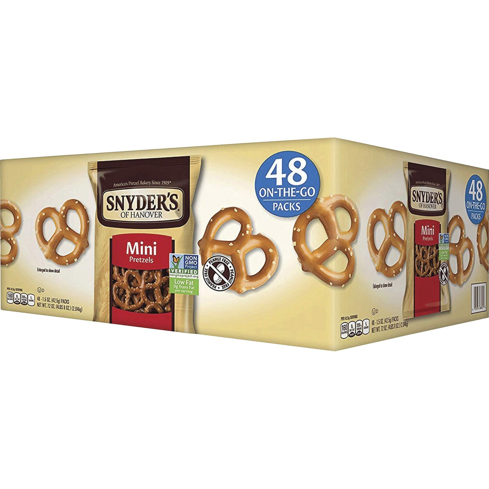Snyder'S 088150 Mini Pretzels, 1.5 Oz, 48Pk/Bx