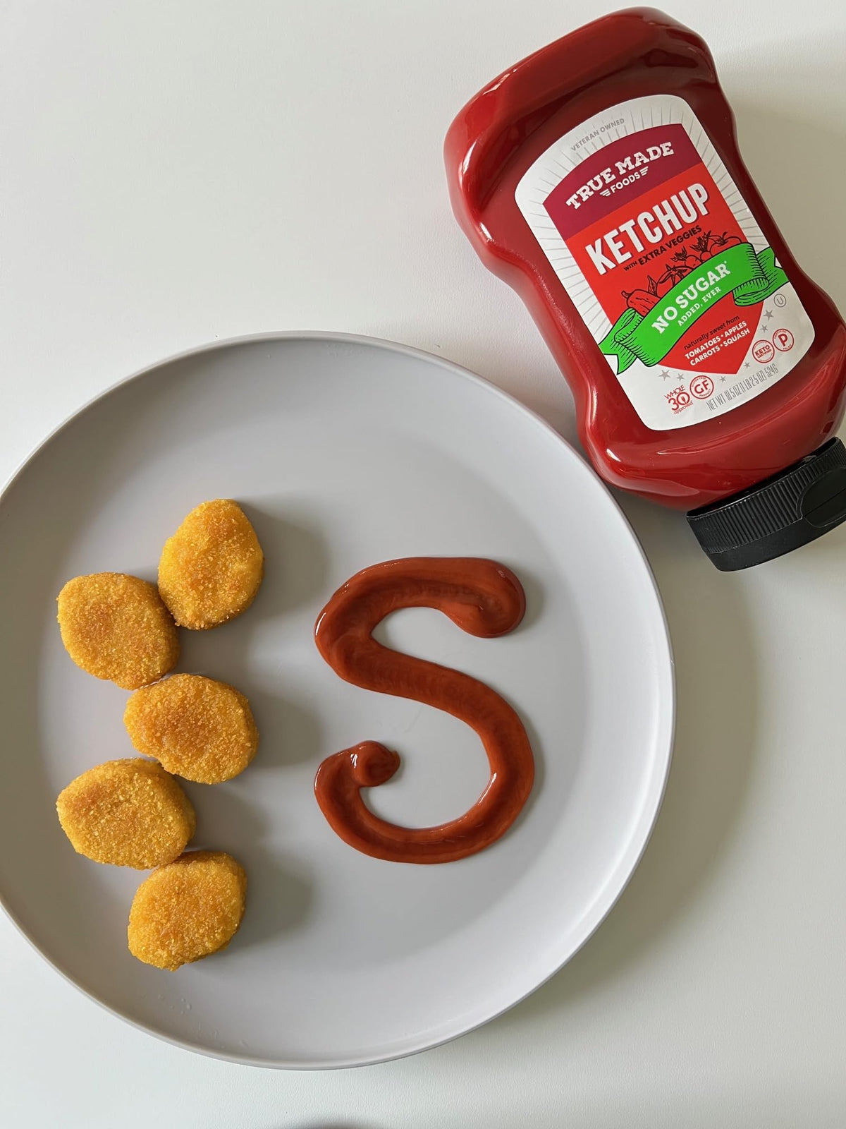 True Made Foods No Sugar Added Ketchup With Extra Veggies, 18.5 Oz
