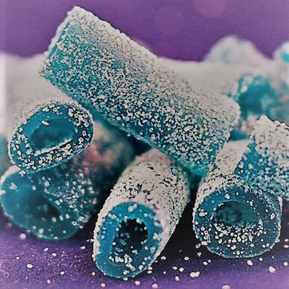 Sour Punch Bites, Sweet Chewy Candy, Blue Raspberry Flavored Sour Candy, 5oz Bag (12 Pack) (8730)