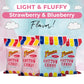 Flossies Famous Cotton Candy Blue and Pink Party Flavors, 2.4oz Bag (6-Pack)