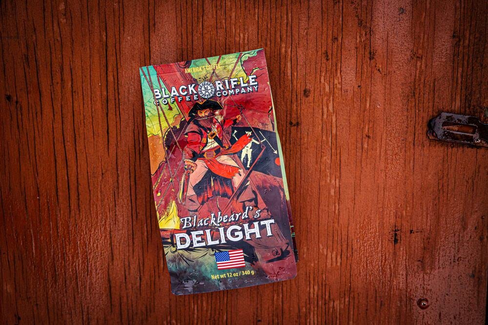 Black  Coffee Company Blackbeards Delight  12oz Bag  Ground Coffee Dark Roast - Roasted Blend Made from Arabica Beans - Colombian & Brazilian Beans - Veteran Founded & American Made