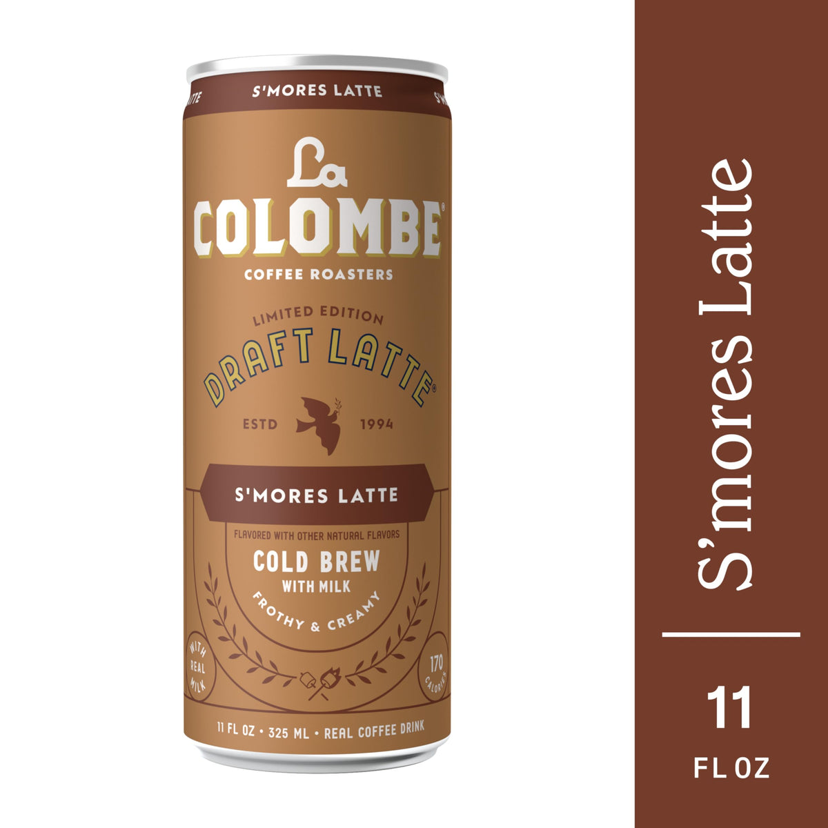 La Colombe Coffee, S'Mores Latte, Cold Brew Draft Latte, 11 Fl Oz Cans (Pack Of 12)