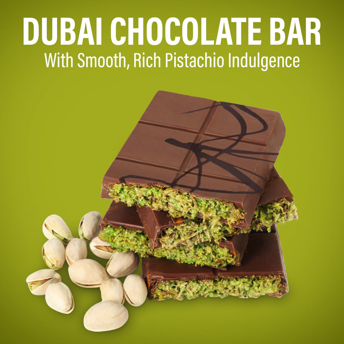 S&K Truffle Co. Dubai Chocolate Bar with Crunchy Pistachios - 7oz Elegant Gift Box