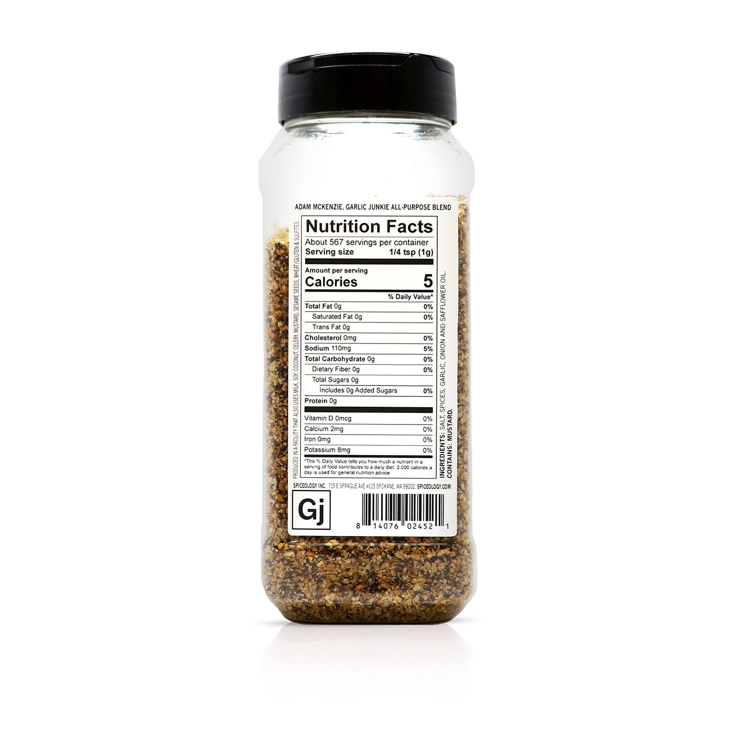 Spiceology & Adam McKenzie - Garlic Junkie - All-Purpose Seasoning, BBQ Rubs and Spice Blends - Use On: Beef Brisket, Corned Bee