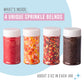 Sweets Indeed Fall Sprinkles, Leaf Shapes, Edible Sprinkle Mix, 4 Pack, 11.57 oz