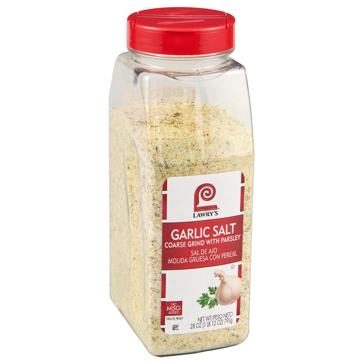 Lawrys Garlic Salt with Parsley Seasoning, 28 oz - Coarse Grind for Beef, Poultry, Stir-Fry, and Pasta