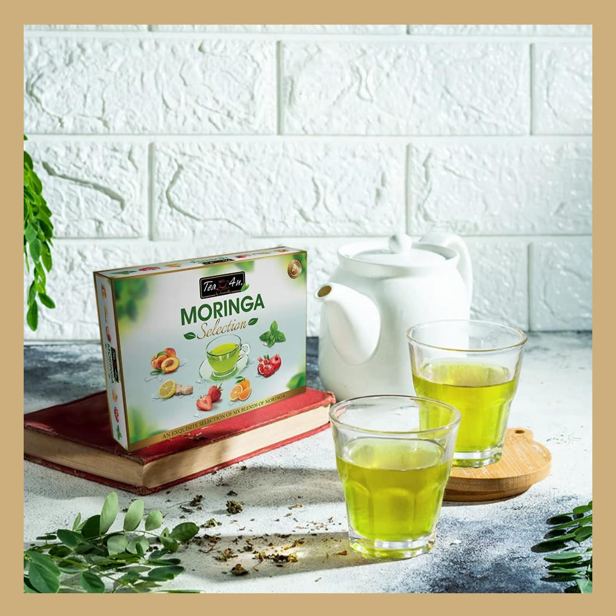 Tea4U Moringa Oleifera Flavored Energy Tea (Moringa Selection) | With Freshness Flavourful Blended Distinct Flavors - 25 Count S