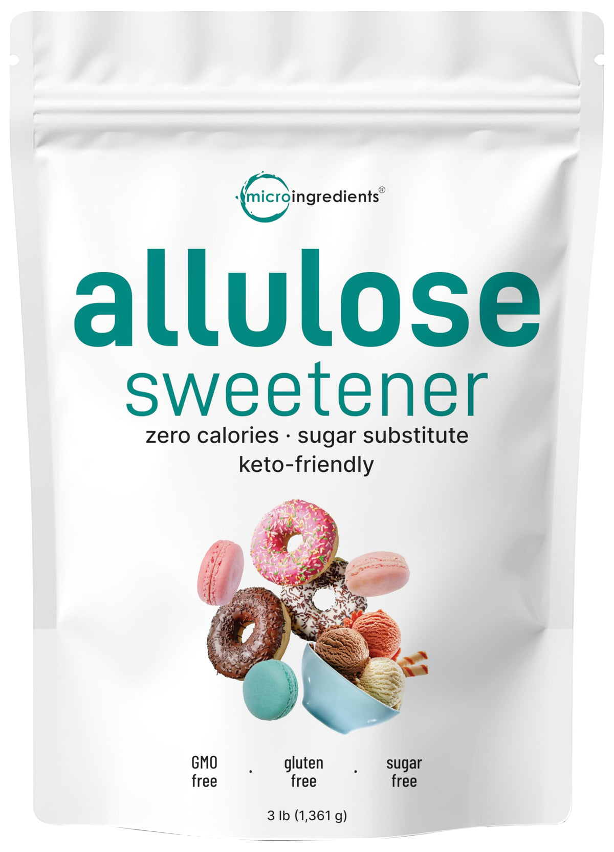 Allulose Sweetener, 3 Pounds (48 Ounces), Zero Calorie, Plant Based Sugar Alternative, No After Taste, Best For Coffee, Drinks,