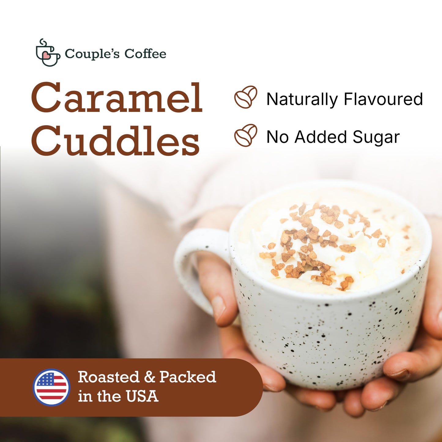 Couples Coffee Ground Coffee | Caramel Cuddles | Medium Roast Caramel Flavored Coffee