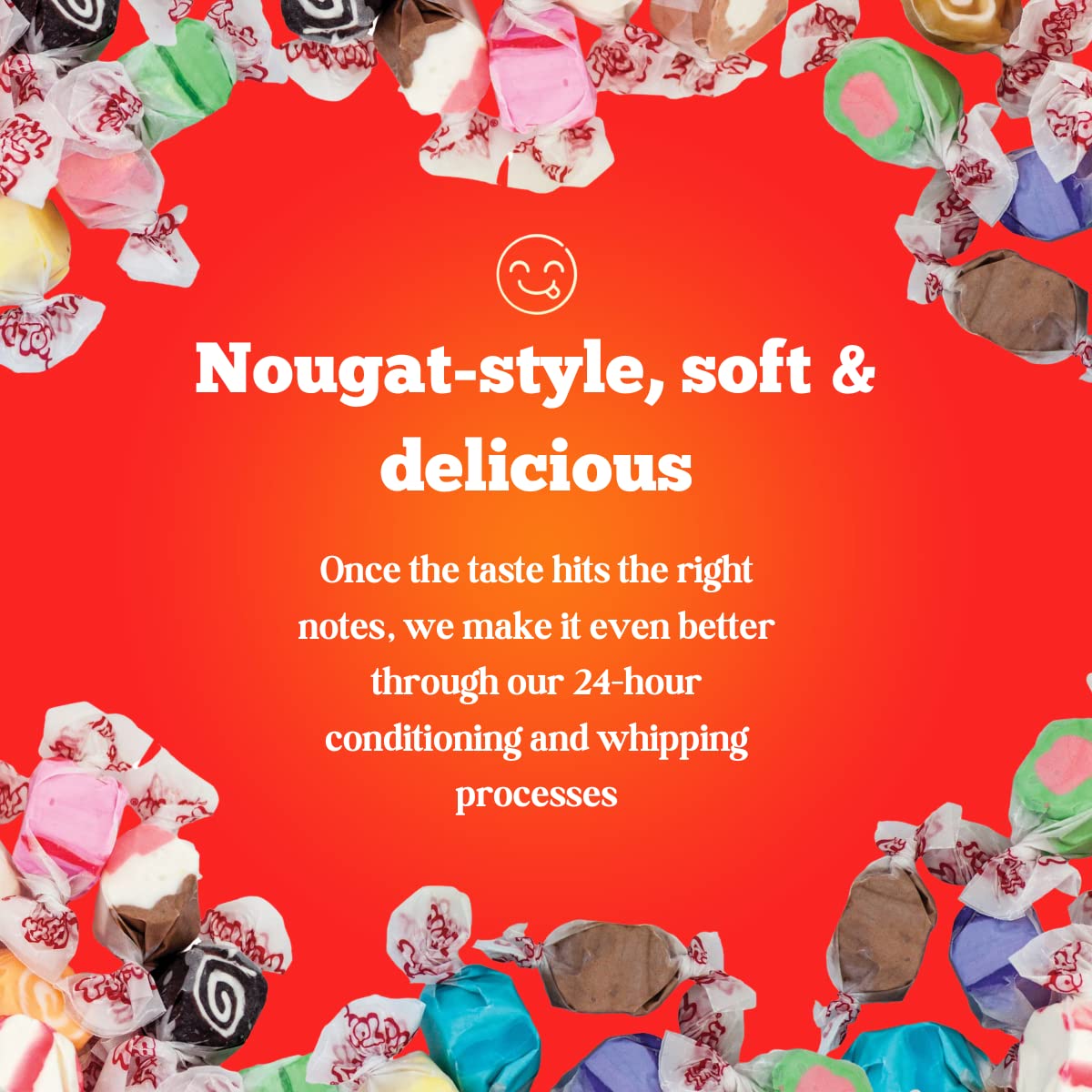 Taffy Town Saltwater Taffy- Candy Corn | Gourmet | Nougat-Style Candy| Soft & Delicious| Sumer Snack Treats| Party Good Candies