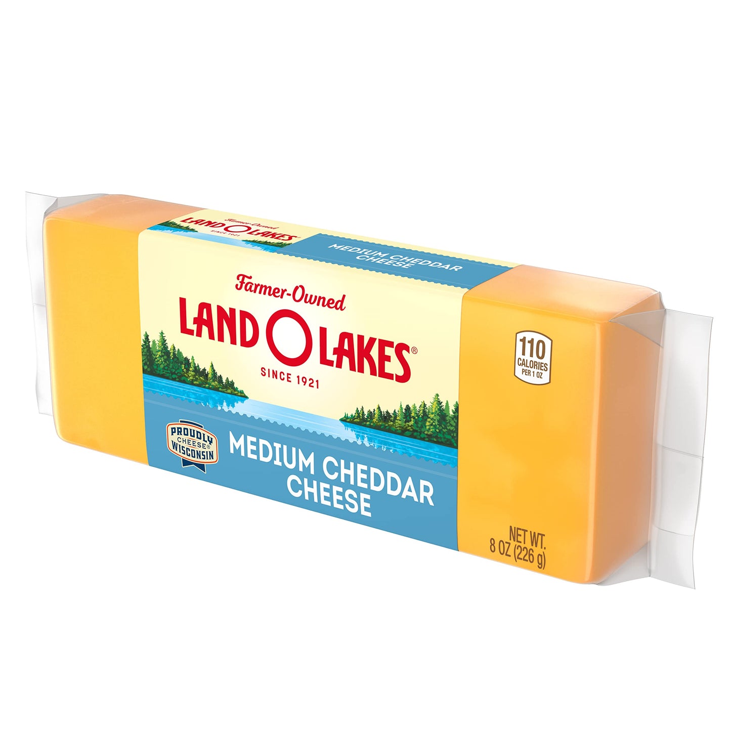 Land O Lakes Medium Cheddar Cheese Chunk, 8 oz block