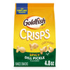 Goldfish Crisps Spicy Dill Pickle Baked Chip Crackers, 4.8 Oz Bag