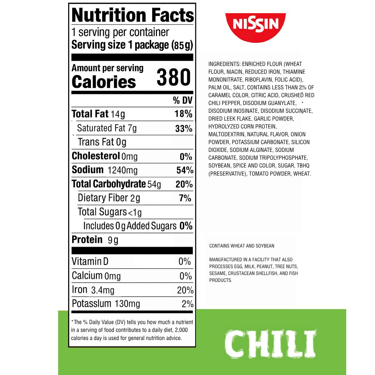 Nissin Top Ramen Noodle Soup, Chili, 3 Ounce (Pack of 24)