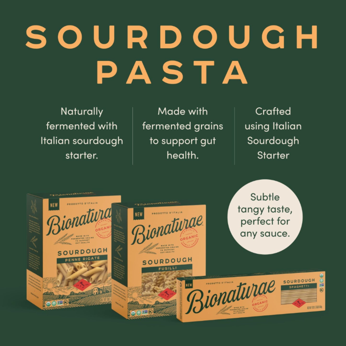 Bionaturae Organic Sourdough Penne Pasta - Dried Pasta Noodles, 12 Ounce (Pack of 4)