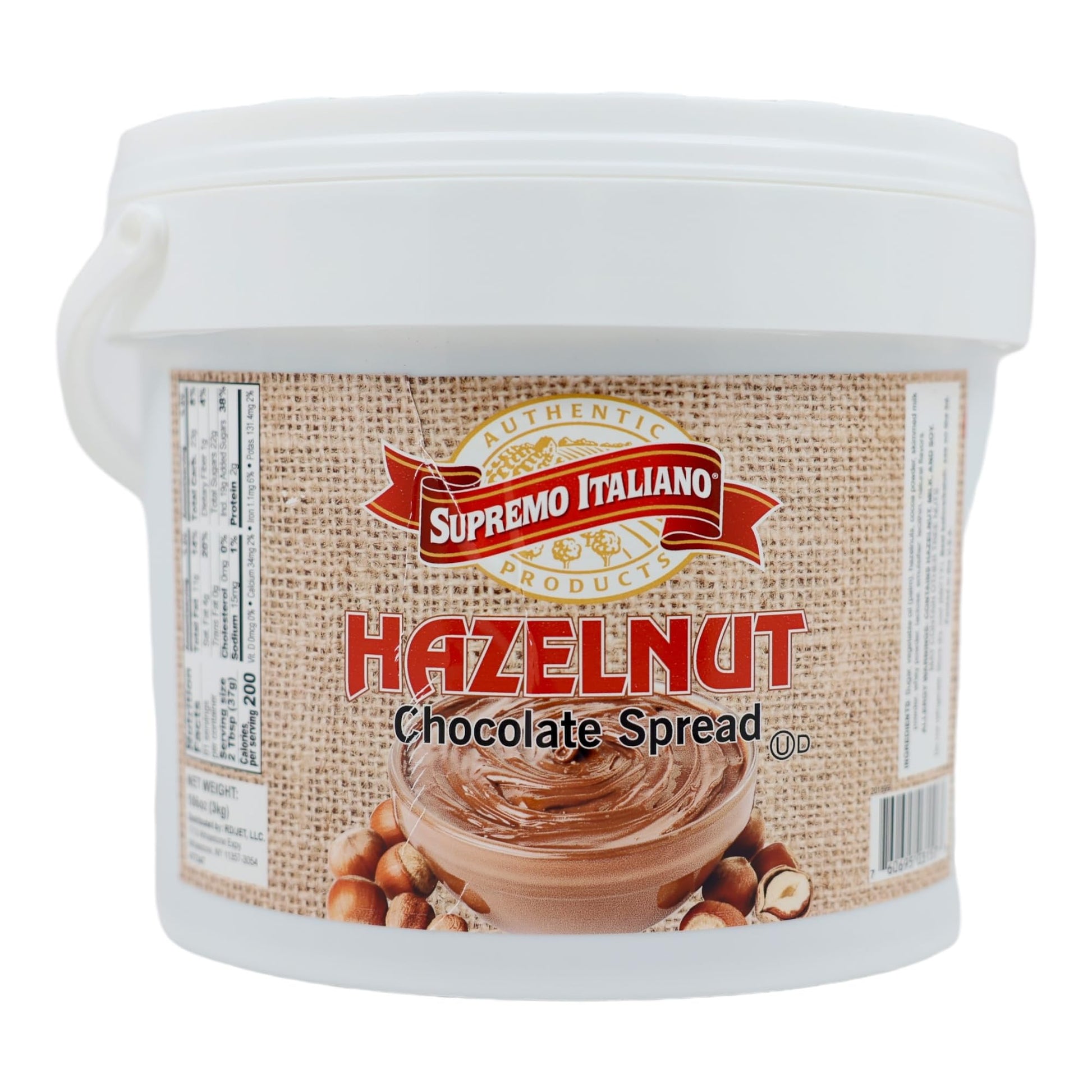 Supremo Italiano Hazelnut Chocolate Spread 3 Kg Jug